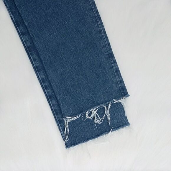 Agolde Criss Cross High Rise Straight Dark Wash Jeans In Range NWT - Picture 15 of 15